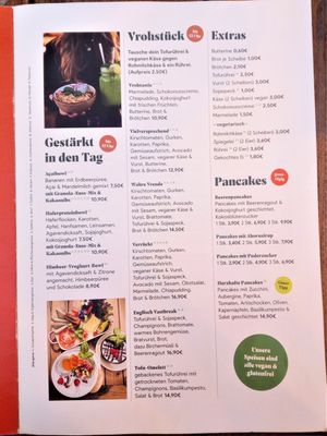 Menu at Vrohstoff in Wurzburg