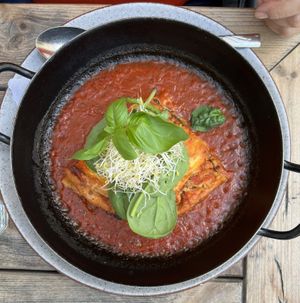 Kürbislasagne  at Vrohstoff in Wurzburg