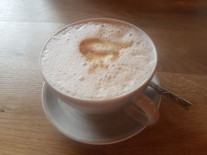 Milchkaffe at Vrohstoff in Wurzburg
