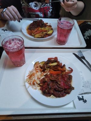 Ratatouille with potatoes and carrot at Koza Zustala Cela in Olomouc