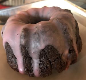 chocolate cherry donut  at Moonlight Cafe in Brewster