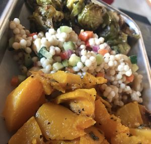 brussel sprouts, butternut squash  at Moonlight Cafe in Brewster