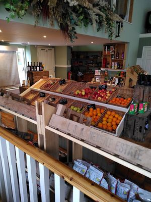 Grocery area at Mannings Grocers in Fishguard