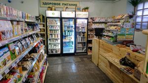 Second aisle and the cash register. at Soyka in Moscow
