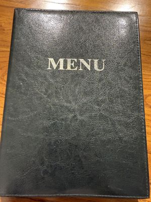 Menu  at Bullizza in Ljubljana