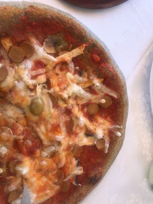 Vegan pizza primavera at Bullizza in Ljubljana