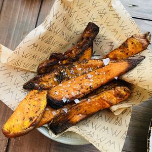 Sweet Potato wedges at Wild and Wild in Congleton