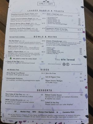 Menu June 2021 at Wild and Wild in Congleton