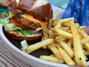 Summer special hunters ‘chicken’ burger at Wild and Wild in Congleton
