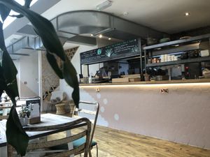 Open plan kitchen  at Wild and Wild in Congleton