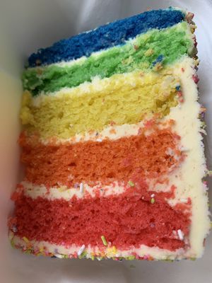 Rainbow cake at Wild and Wild in Congleton