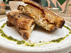 Potato rosti and maple tempeh toastie  #Veganuary at Wild and Wild in Congleton