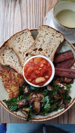 This was not a menu item, it was an adaptation from their breakfast options to suit my allergies. All of it was very tasty! at Wild and Wild in Congleton