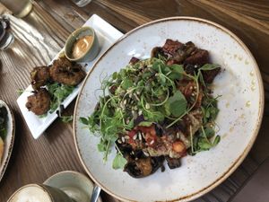 Plant Based Waffle and Cauliflower Wings  at Wild and Wild in Congleton