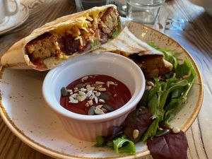 Breakfast burrito at Wild and Wild in Congleton
