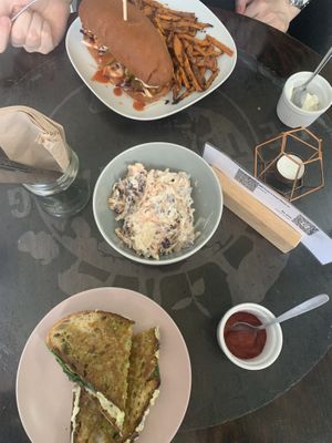 Toastie, colseslaw and tofu bahn mi  at Be The Change - Bake a Difference in Worcester