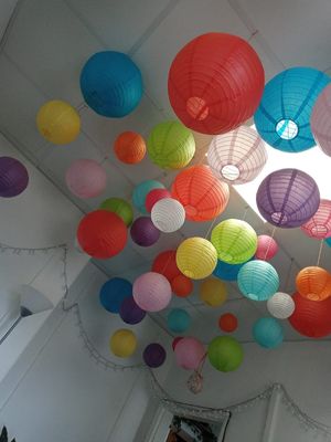 Inside upstairs of cafe at Be The Change - Bake a Difference in Worcester