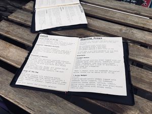 Menu at Be The Change - Bake a Difference in Worcester