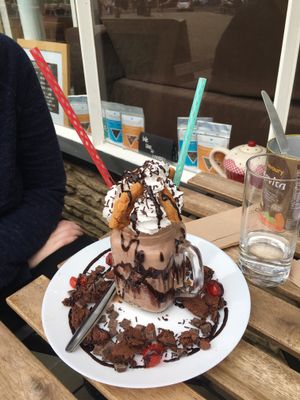 Milkshake (with cream, cookies, and more!!) at Be The Change - Bake a Difference in Worcester