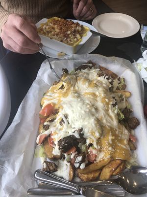 Delicious loaded wedges and mac n cheese at Be The Change - Bake a Difference in Worcester