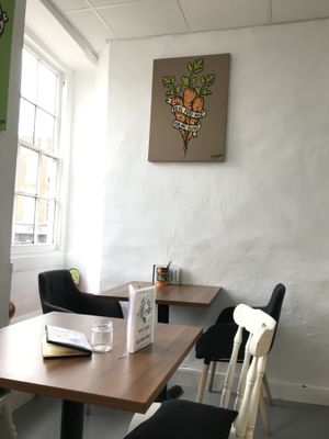 Nice ambience, loved all the pictures at Be The Change - Bake a Difference in Worcester