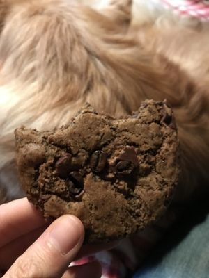 Coffee chocolate cookie - sooo good. Rich coffee taste and nice sweetness of the chocolate. Loved the real coffee beans on it. at Be The Change - Bake a Difference in Worcester