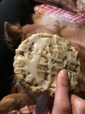 Lemon drizzle cookie - such nice lemon flavor and perfect softness like you imagine a cookie   at Be The Change - Bake a Difference in Worcester