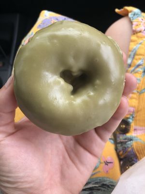 Matcha green tea cake donut at Sweet Retreat Donuts in Long Beach