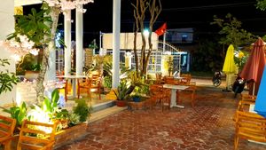 Garden at Loving Hut Amoura in Tan Thien