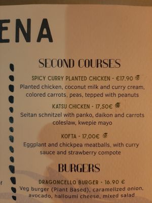 Menu 2025 at Ziga in Verona