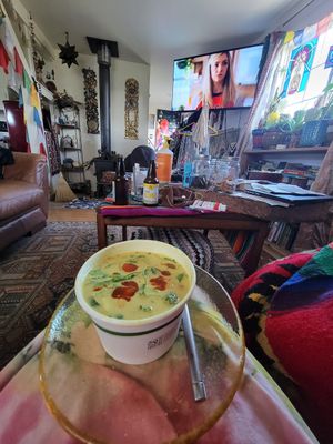 Amazing curry even to-go. Delicioussssss at Japhy's Soup and Noodles in Arcata