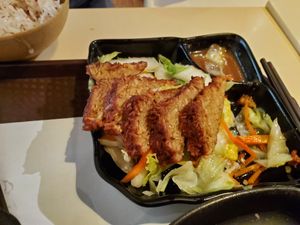 Cha siu at Loving Hut - Amoy Plaza in Kowloon