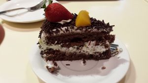 Delicious vegan black forest cheesecake at Loving Hut - Amoy Plaza in Kowloon