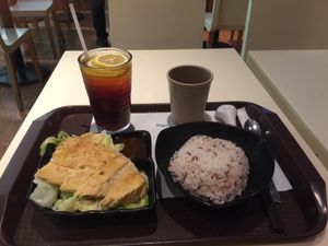 Fake chicken was interesting but the ";meat"; wasn't as flavourful as I had hoped. Needs a bit more sauce?  at Loving Hut - Amoy Plaza in Kowloon
