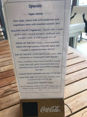 Vegan options on top:) at Shore Cafe in Alkimos