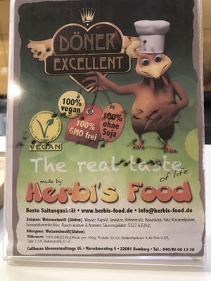 Saitan ingredients at Ach der Deniz - Wandsbeker in Hamburg