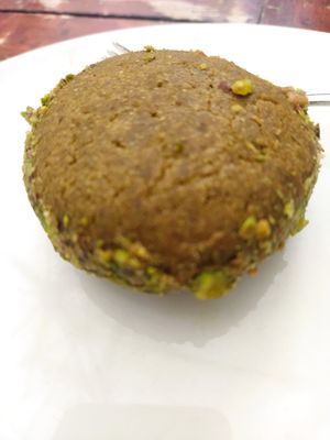 Pistachio dessert at Maiatza in San Sebastian