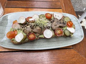 Vegan toastie   at Maiatza in San Sebastian