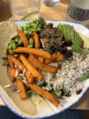 Buddha bowl without the egg   at Maiatza in San Sebastian