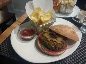 100% vegan burger at Maiatza in San Sebastian