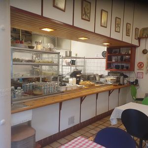 Serving point at Govinda's in Lund