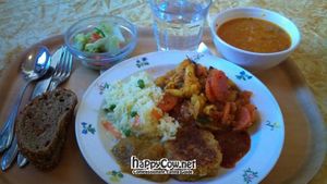Vegan lunch at Govindas in Lund. at Govinda's in Lund