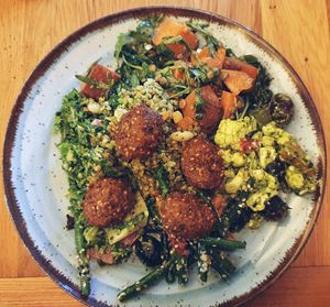 Vegan dish options at RizRaz - Kannikestraede in Copenhagen