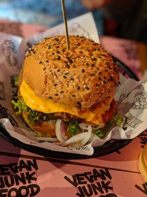 Classic Burger at Vegan Junk Food Bar - Eastside in Amsterdam