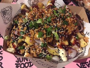 Loaded fries  at Vegan Junk Food Bar - Eastside in Amsterdam