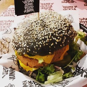 Vegan Notorious Burger at Vegan Junk Food Bar - Eastside in Amsterdam