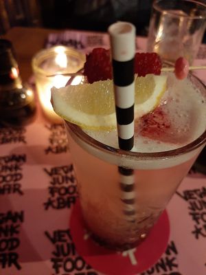 Unicorn drink at Vegan Junk Food Bar - Eastside in Amsterdam