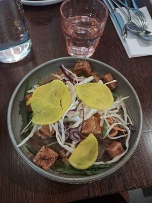 Tofu noodles at Pobrecito in Helsinki