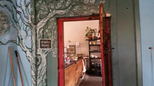 entrance at Grønsagen in Copenhagen