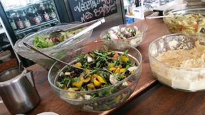 salads from buffet at Grønsagen in Copenhagen